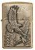 Зажигалка ZIPPO Eagles, с покрытием Brushed Brass, латунь/сталь, золотистая, матовая, 38x13x57 мм - Фото 2