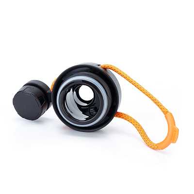 Термобутылка Stinger, 0,5 л, сталь/пластик, "черный карбон", 7,5 х 23,1 см