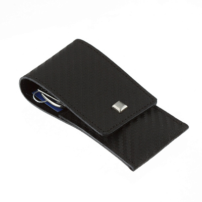 Маникюрный набор Erbe, 3 пр. Футляр: натуральная кожа, цвет черный (Черный)