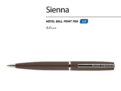 Ручка металлическая шариковая Sienna, софт-тач