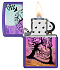 Зажигалка ZIPPO Skull Tree с покрытием Purple Matte, латунь/сталь, черная 38x13x57 мм - Фото 3
