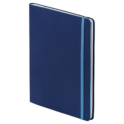 Блокнот (линейка+клетка) BiColor 15,5х21 с резинкой 2659.44 (Синий)