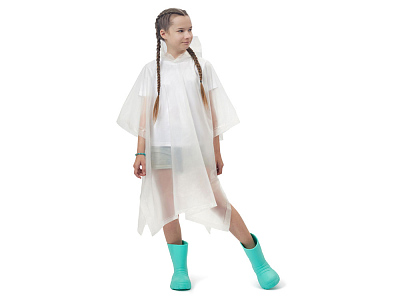 Пончо Hawaii c чехлом детский (Белый)