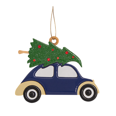 Ёлочная игрушка Машинка (синий) (Синий)