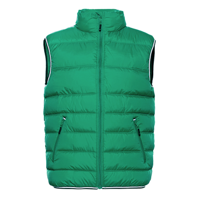 Жилет мужской STAN утепленный таффета 210T,65, 82 (Зеленый с контрастом)