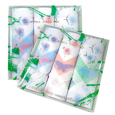 Подарочный набор женских носовых платков "ETNICA COLLECTION" Пв4