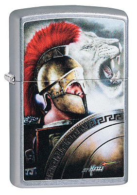 Зажигалка ZIPPO Mazzi® с покрытием Street Chrome™, латунь/сталь, серебристая, матовая, 38x13x57 мм (Серебристый)