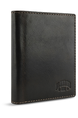 Бумажник KLONDIKE MOUNTAIN «Finn», натуральная кожа в темно-коричневом цвете, 10 х 12 х 2,5 см