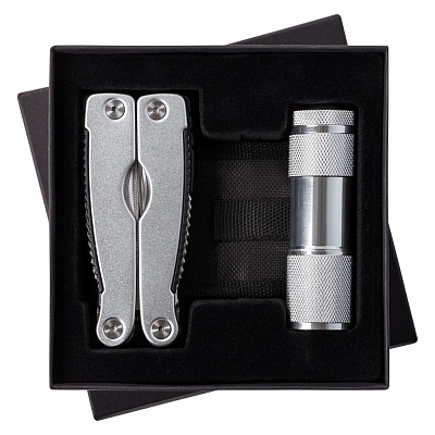 Набор Handmaster: фонарик и мультитул  (Серебристый)