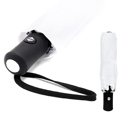 Автоматический противоштормовой зонт Vortex To Go  (Белый/белый)