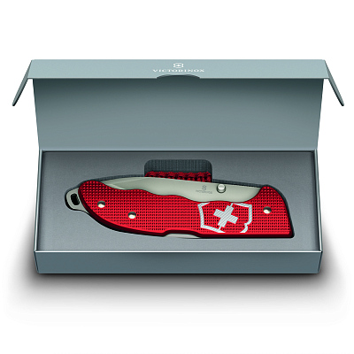 Нож охотника VICTORINOX Evoke Alox 130 мм, 5 функций, с фиксатором лезвия, красный