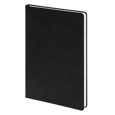 Бизнес-блокнот FUNKY, 130*210 мм  форзац, мягкая обложка, в линейку (Черный, голубой)