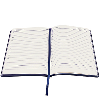 Ежедневник A5 недатированный Massimo в мягком переплёте, темно-синий