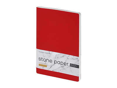 Тетрадь с каменной бумагой А5 Carrara (Красный)