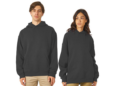 Толстовка с капюшоном оверсайз Berlin унисекс (Тёмно-серый)