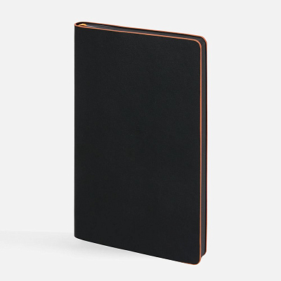 Ежедневник Trait, недатированный, черный с оранжевым (Оранжевый)