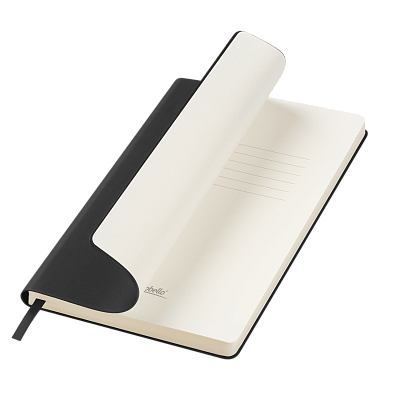 Ежедневник Стар (Star) недатированный, черный (с упаковкой, со стикерами) (Черный, бежевый)