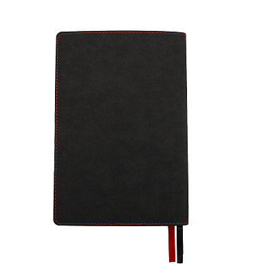 Ежедневник A5 недатированный Efemero в мягком переплёте, черно-красный