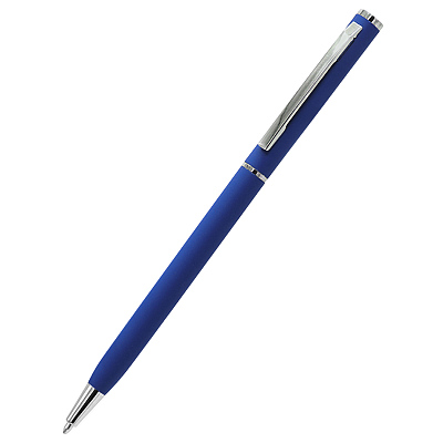 Ручка металлическая Tinny Soft софт-тач, синяя (Синий) Ручка металлическая Tinny Soft софт-тач, синяя (Синий)