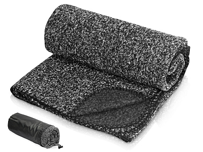 Плед вязаный Blend в чехле (Чёрный)