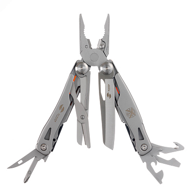 Мультитул Stinger, 106 мм, 15 функций, сталь/АБС-пластик, оранжевый, в комплекте нейлоновый чехол