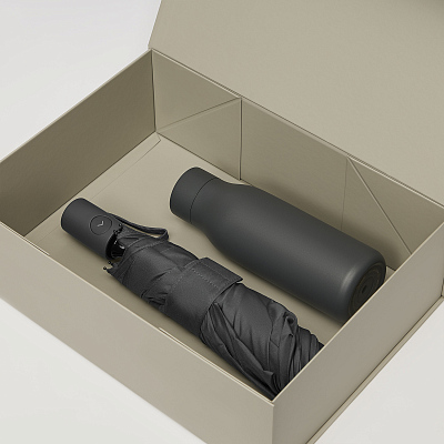 Подарочный набор Севилла (Sevilla), Атланта (Atlanta), серый (зонт, термобутылка)