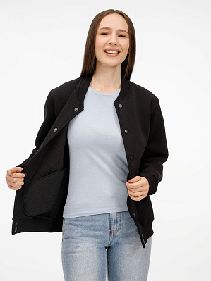 Бомбер унисекс AtmosWear, черный (Чёрный) Бомбер унисекс AtmosWear, черный (Чёрный)