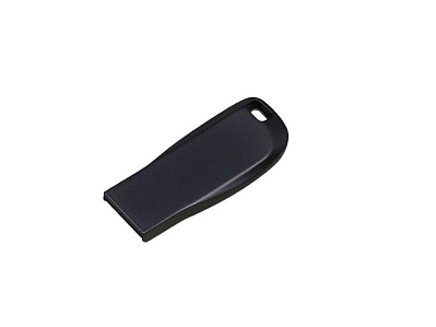 USB 2.0- флешка на 8 Гб компактная с мини чипом и овальным отверстием (Серый антрацит)