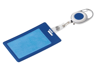 Чехол для пропуска с ретрактором Favor (Синий)
