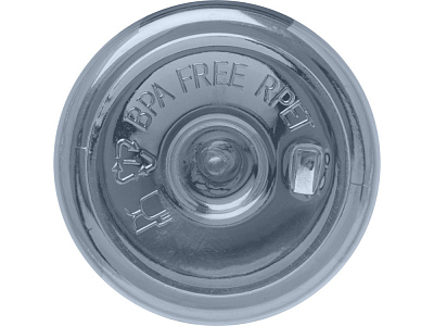 Бутылка для воды Скай, переработанный ПЭТ, 650 мл