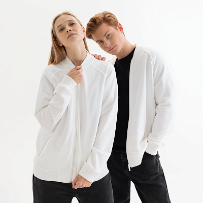 Толстовка на молнии, унисекс Торрес (Torres) белая, размер XL (Белый)