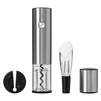 Набор для вина с электрическим штопором Винтаро (Vintaro)  (Серебряный)