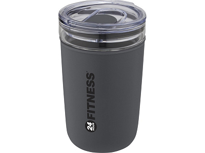 Стеклянная кружка Bello с внешней стенкой из переработанного пластика