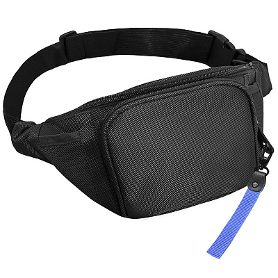 Поясная сумка SPLIT TO GO, Чёрный/Синий (Черный/синий)