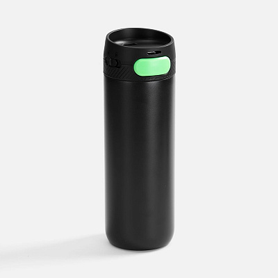 Термостакан X1 с цветной кнопкой, белый с зеленым (Зеленый)