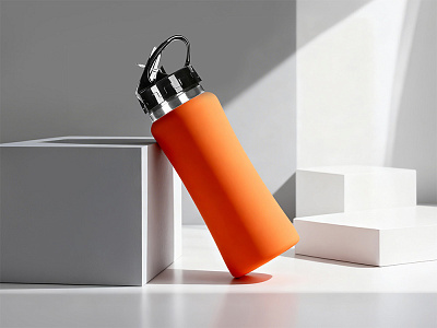 Бутылка для воды Bottle C1, soft touch, 600 мл (Оранжевый)