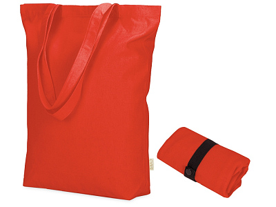 Сумка Fixy из переработанного хлопка 220 г/м2 с фиксирующей лентой (Оранжевый)