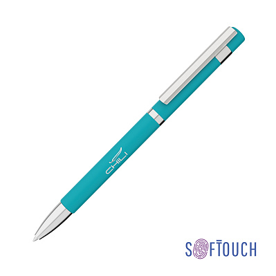 Ручка шариковая "Mars", покрытие soft touch  (Бирюзовый)