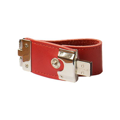 Кожа 07 Промоскин , 32Гб, переходник мини-пвх (Красный)