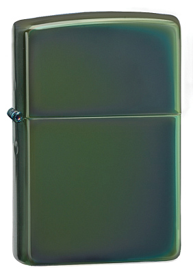 Зажигалка ZIPPO Classic с покрытием Chameleon™, латунь/сталь, зелёная, глянцевая, 38x13x57 мм (Зеленый)