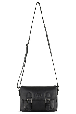 Сумка женская KLONDIKE GOLD «Amber», натуральная кожа в черном цвете, 27,5 х 19 х 10 см