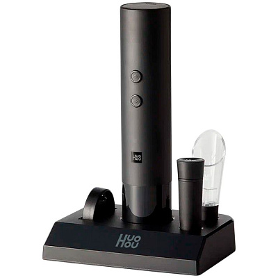Винный набор HuoHou Electric Wine Bottle Opener 5 in 1, черный (Чёрный)