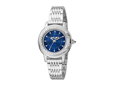 Наручные часы, женские (Корпус- стальной, циферблат- синий, крепление- стальной)