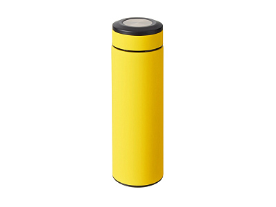 Вакуумный термос Vacuum Flask C1, soft touch, 420мл (Желтый/черный/серебристый)