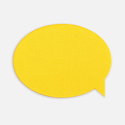 Наклейка тканевая Lunga Bubble, M, желтая (Желтый)