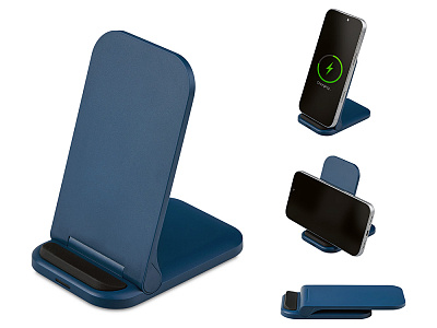 Беспроводное зарядное устройство Foldy, 15 Вт (Тёмно-синий) Беспроводное зарядное устройство Foldy, 15 Вт (Тёмно-синий)