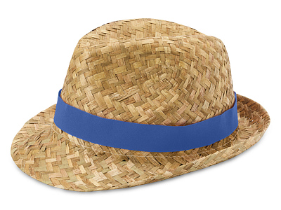 Шляпа из натуральной соломы PRICUS (Ярко-синий)