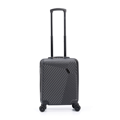 Чемодан TORBER Lama, чёрный, ABS-пластик, 38 х 21 х 55 см, 37 л