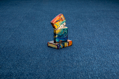 Зажигалка ZIPPO Classic с покрытием 540 Tumbled Brass, латунь/сталь, разноцветная, 38x13x57 мм