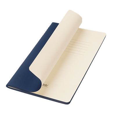 Блокнот Alpha slim, синий (Синий, бежевый)